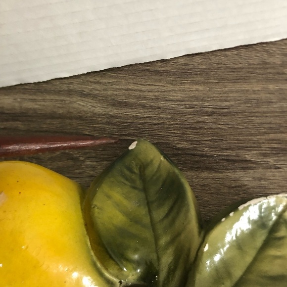 Vtg Yellow Pear Bundle Chalkware Wall Decor - Picture 14 of 15